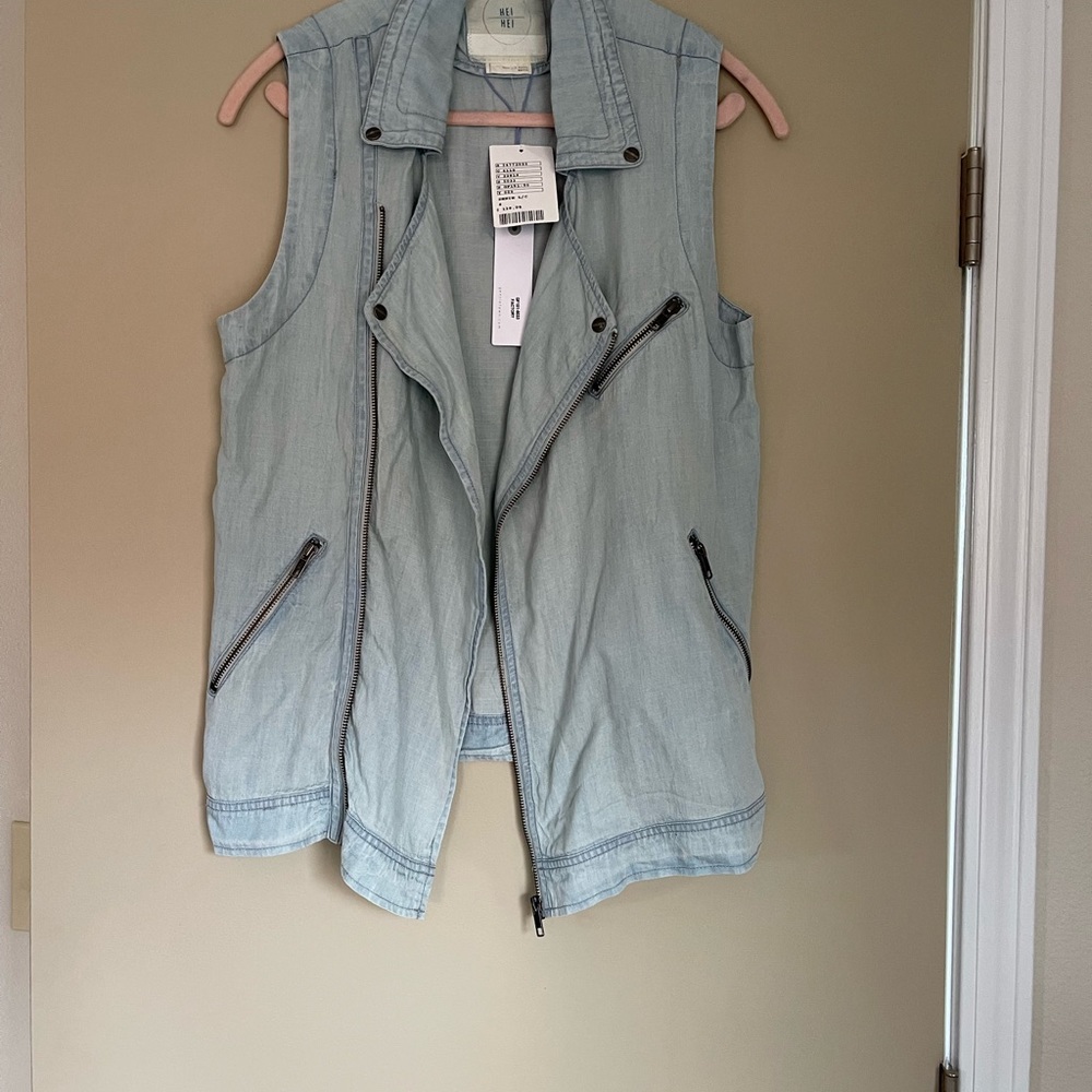 NWT Gentle Fawn Factory Denim Vest Size S. - Picture 2 of 6
